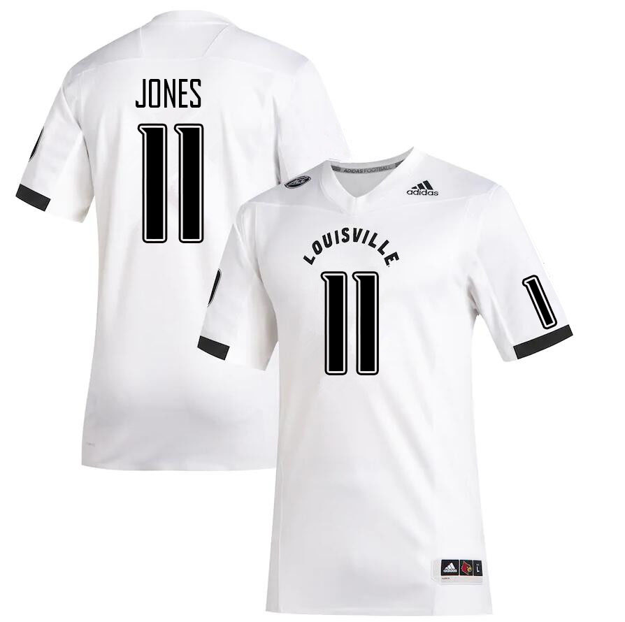 Men #11 Dorian Jones Louisville Cardinals College Football Jerseys Sale-White - Click Image to Close